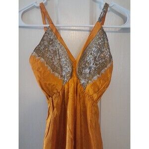 Junglee Billee NWT Hippie Maxi High Low Orangish Gold Dress. Free Size. B55